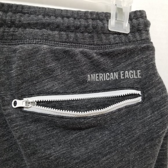 American Eagle sweatpants XS elastic pull on drawstring waist zip pockets jogger - Picture 10 of 14